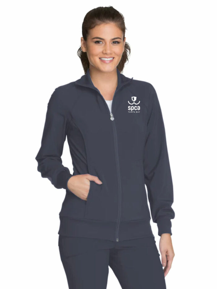 (2391A) Women's Sporty Zipper Closure Jacket