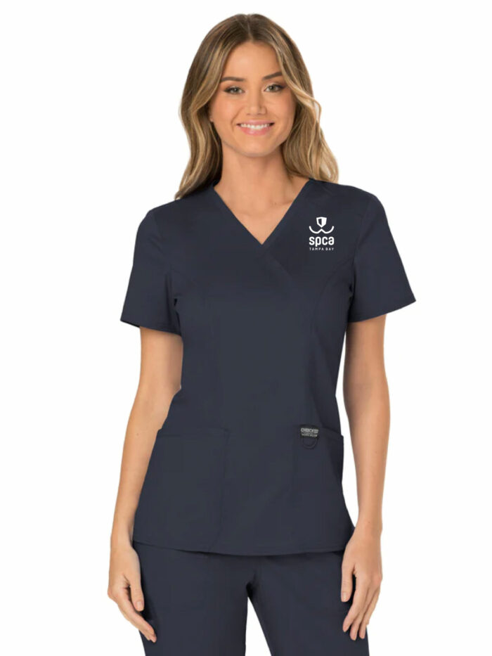 (WW610) Women's Mock Wrap Top